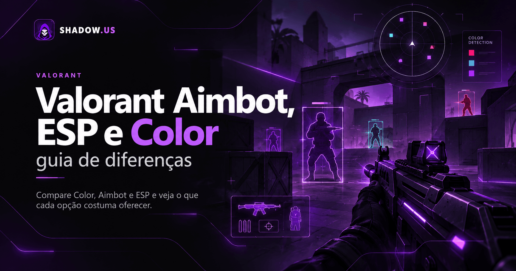 Guia sobre Valorant Aimbot, ESP e Color da Shadow.us